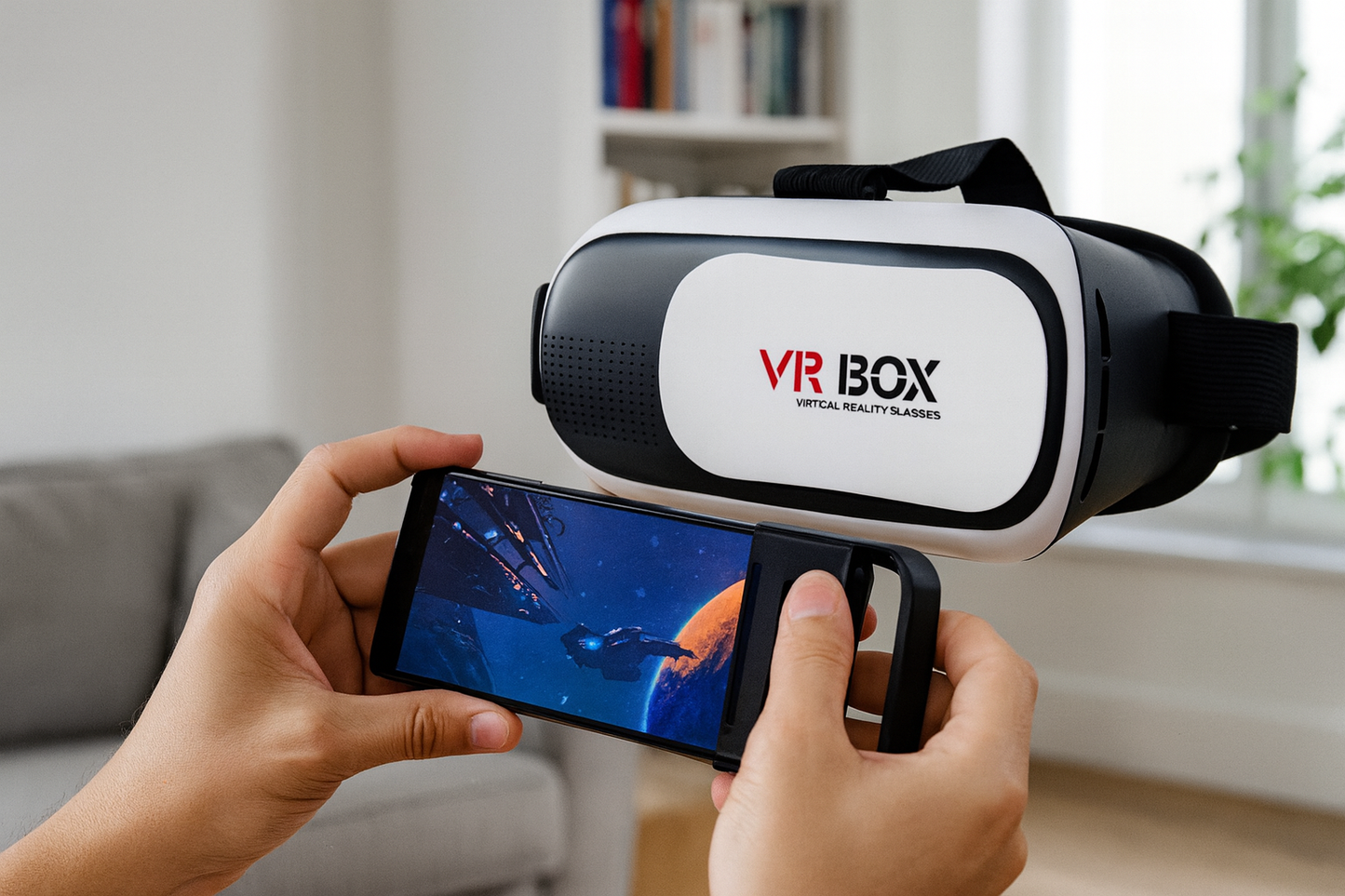 Vr box نظارات عالم افتراضي